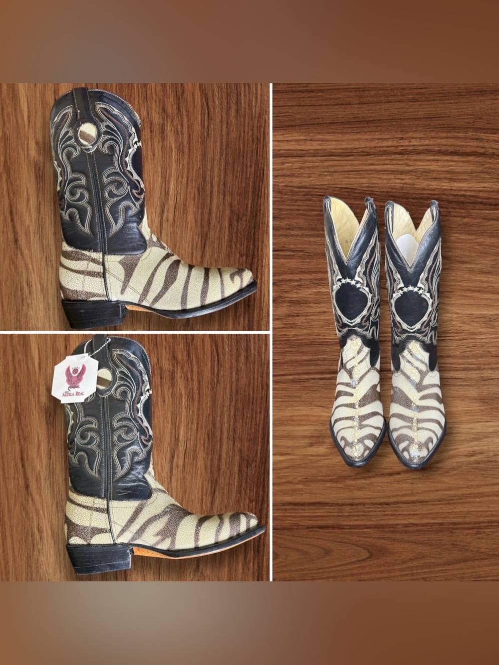 Aguila Real Exotic Stingray Cowboy Boots – Men’s 7 / Approx. Women’s 9 – MX 26